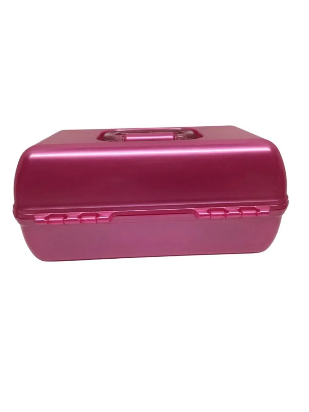 Caboodles Vintage 1990s Pink Makeup Case with Mirror and Tray
